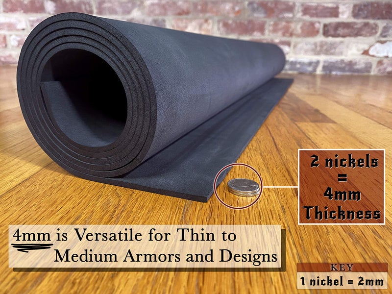 The Foamory EVA Foam Cosplay - 4mm (1mm to 10mm) - Black or White - 14" x 39" Sheet - Ultra High Density Craft Foam 85 kg/m3 - by The Foamory - Image 5