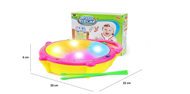Goyal's Flash Drum with 3D Lights and Drum Sound with Music for 1 Year & Above Boy Girl - Image 3