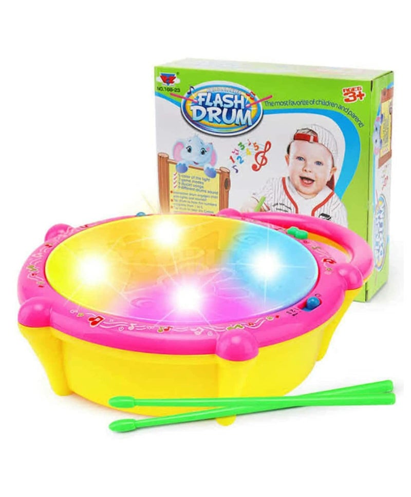 Goyal's Flash Drum with 3D Lights and Drum Sound with Music for 1 Year & Above Boy Girl - Image 2