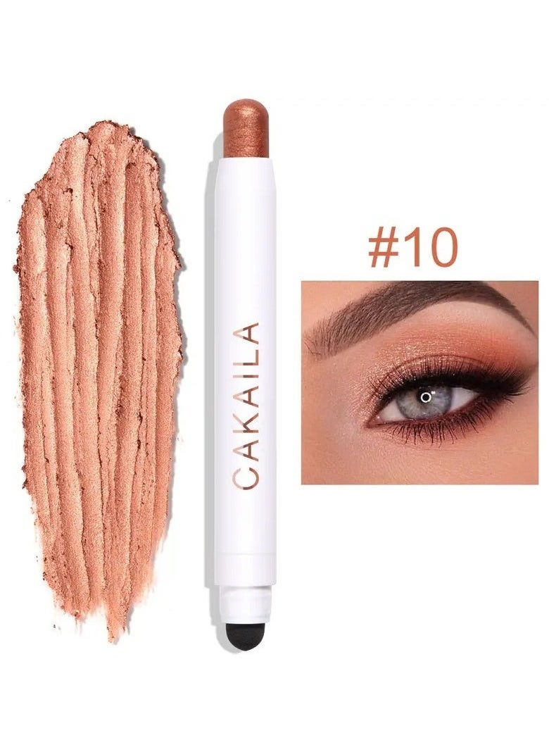 CAKAILA - Vibrant Shimmer Eyeshadow Stick - 2-in-1 Creamy Eye Brightener & Highlighter with Soft, Smooth, Easy-to-Apply Formula for Music Festival, Party, and Everyday Use - Long-Lasting, Water-Resistant, and Cruelty-Free color 10 - Image 1