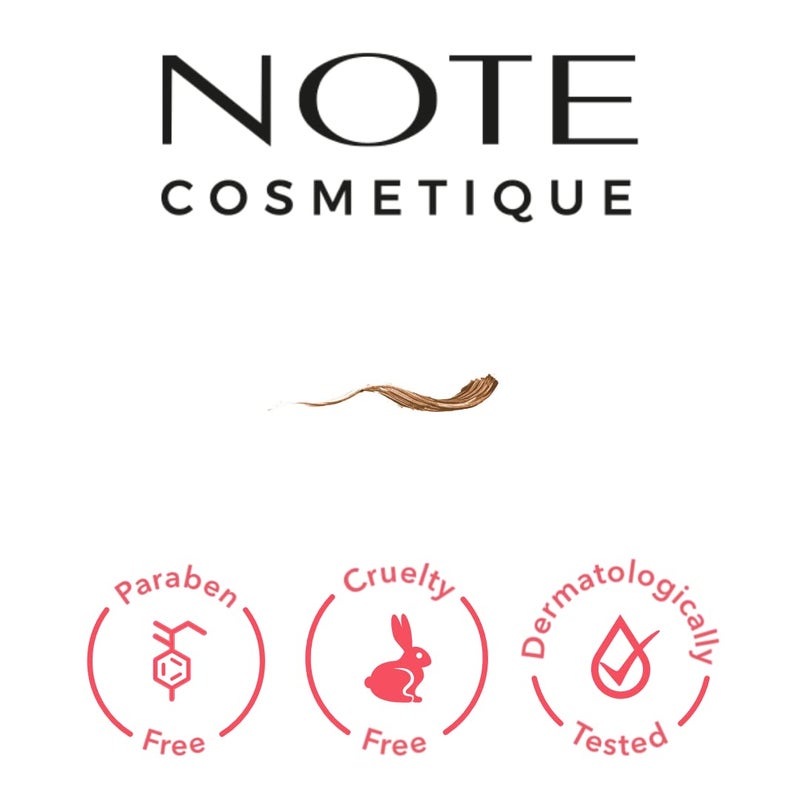 NOTE Cosmetics قلم حواجب و فرشاة كوزماتيك نوت 2 في 1 براو أديكت قلم حواجب رفيع و سميك و ماسكارا حواجب مقاومة للماء مظهر طبيعي أشقر داكن - Image 2