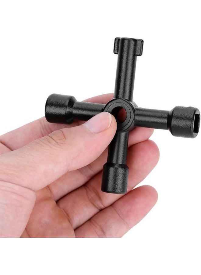 Biella Multi-Function 4-Way Utility Cross Key Wrench - Plumbing Wrench For Gas Electric Meter Cabinets Bleed Radiators  - Image 5