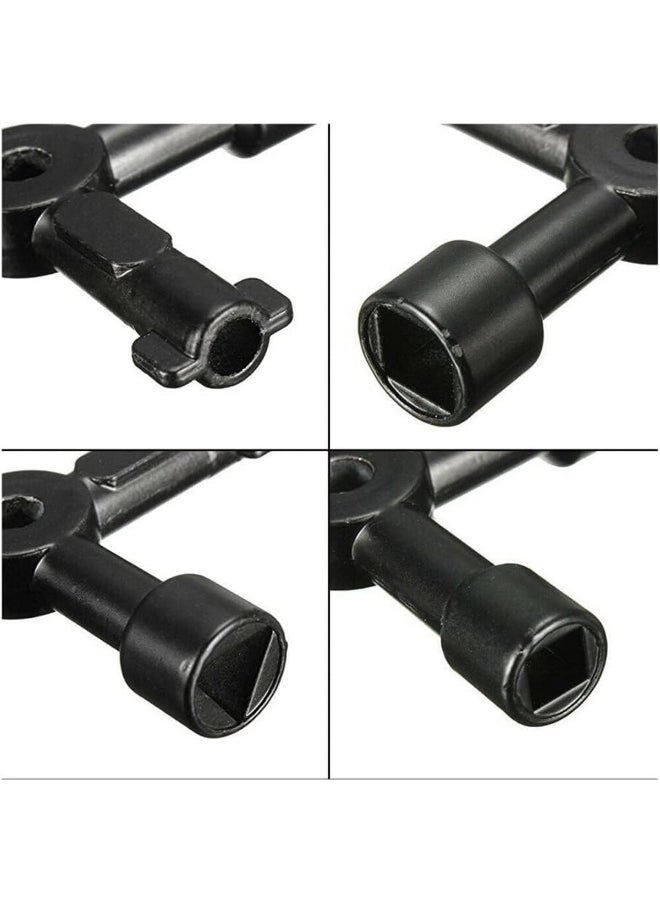 Biella Multi-Function 4-Way Utility Cross Key Wrench - Plumbing Wrench For Gas Electric Meter Cabinets Bleed Radiators  - Image 3