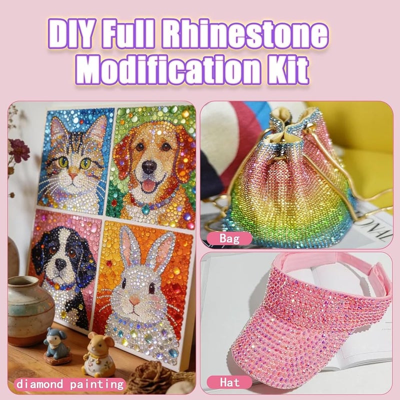 KOWVOWZ 40000Pcs 40 Colors Resin Jelly Rhinestones Kit for Bedazzling, DIY Bulk Resin Gems Set, Flatback Gem for Crafting with 3 Pcs 10ml Jewelry Glue, Multicolor 3mm Flatback Gems for Diamond Art Nail Art - Image 4