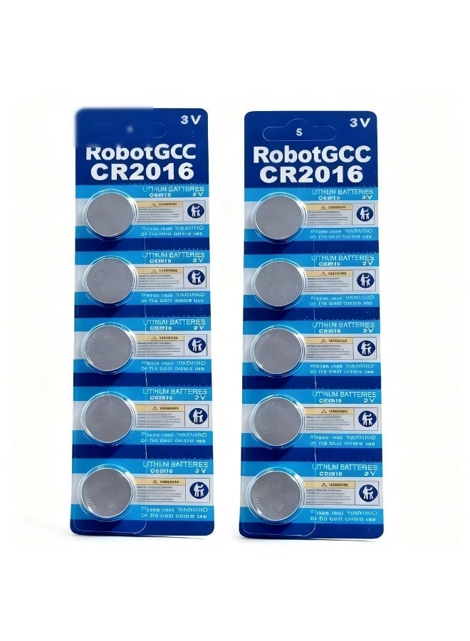 robotgcc CR2016 3V Lithium Coin Battery 5-Pack High Quality Button Cell Batteries with Stable Voltage, Reliable Power and Long Shelf Life for Watches, Remote Controls, Car Keys, Calculators and Small Electronic Devices - Image 2