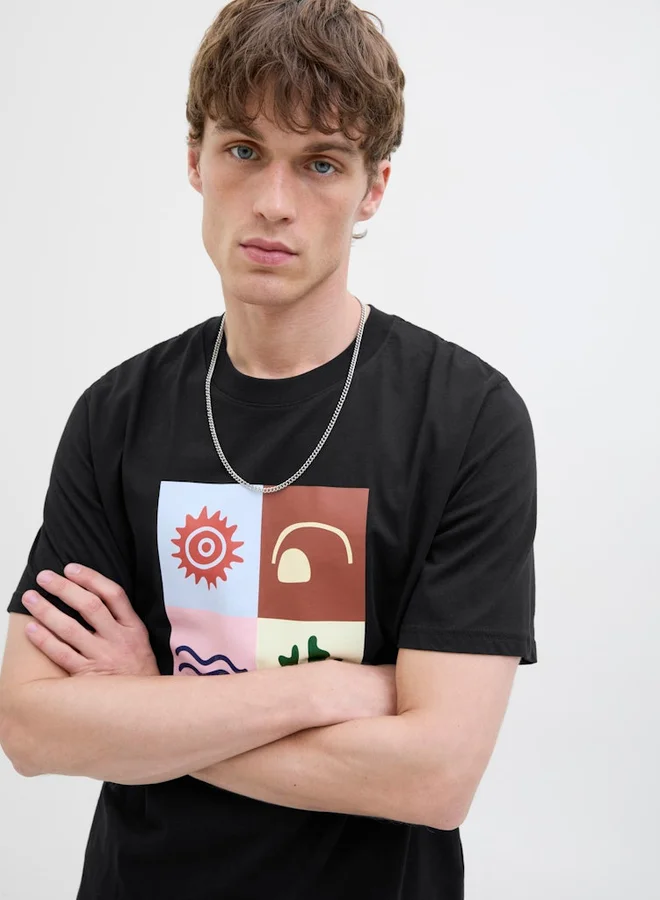 JACK & JONES Jack & Jones Graphic Print Short Sleeve T-Shirt
