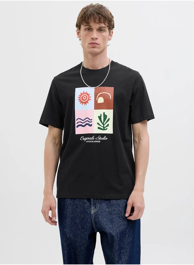 JACK & JONES Jack & Jones Graphic Print Short Sleeve T-Shirt
