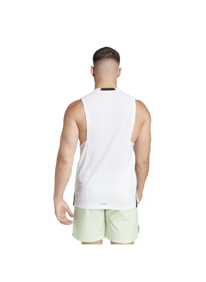 Adidas D4T Tank White Training Tops For Men XS