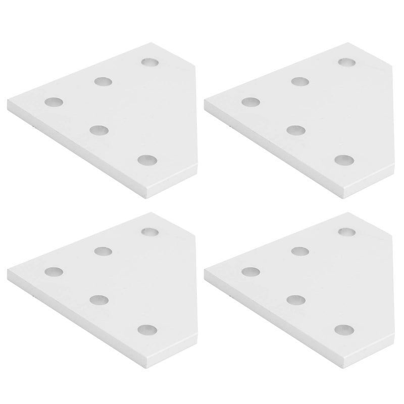 2020L Type Aluminum Alloy Right Angle Joining Plate 5 Hole Reinforcement Bracket 4Pcs - Image 5
