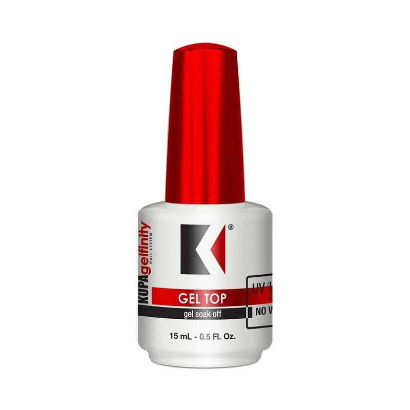 KUPA GelFinity Gel Top Coat Gloss Finish, No-Wipe High Gloss Shine Soak-Off Sealer for UV/LED Gel Polish, Chip-Resistant and Fade-Proof, 0.5 Fl Oz - Image 2