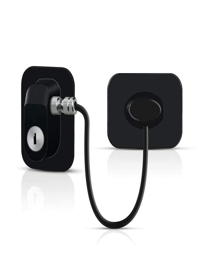 Estervig Refrigerator Lock for Child Safety with Key, Baby Proofing Adhesive Lock for Fridge, Freezer, Cabinets, Cupboards, Drawers, Wardrobe, Strong Restrictor Cable for Toddler Protection - Image 1