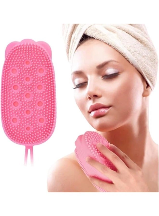 Silicone Bath Brush, Silicone Massage Loofah, Body Brush, Bubbles Bath Brush - Multi Color - Image 2