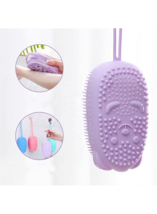Silicone Bath Brush, Silicone Massage Loofah, Body Brush, Bubbles Bath Brush - Multi Color - Image 4
