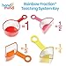Learning Resources hand2mind Rainbow Fraction Measuring Cups Kids Montessori Kitchen Tools Toddler Cooking Tools Sensory Table Materials Fraction Manipulatives Homeschooling Supplies Easter Baking Set of 4 - Image 3