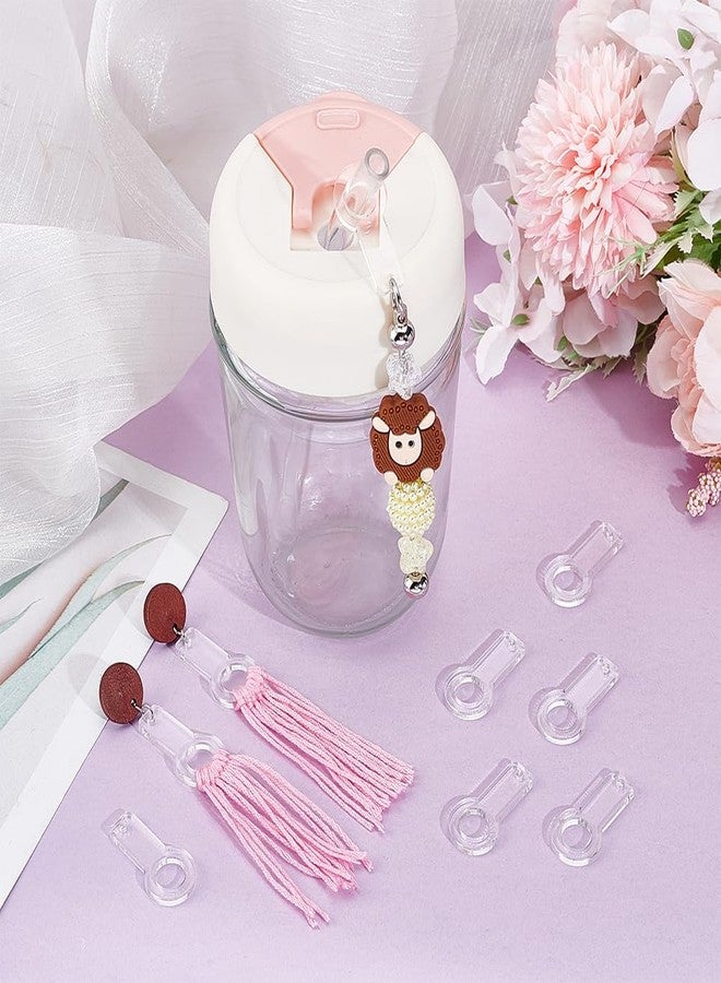 BENECREAT 120Pcs Acrylic Tumbler Straw Charm Blanks, Blank Straw Toppers Charm Accessories Compatible Straw Toppers Charm for Straw Caps Decoration - Image 5