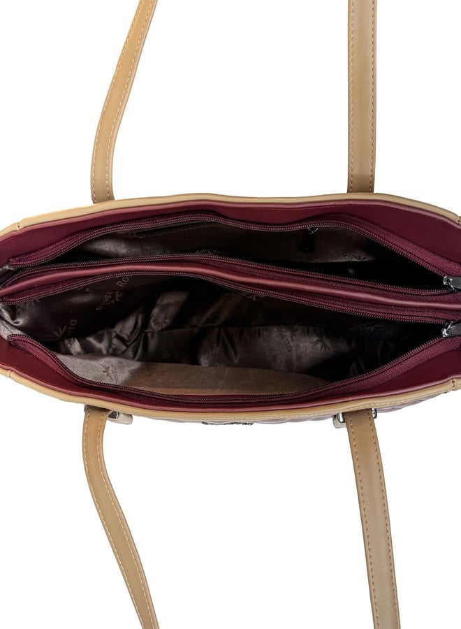 Rosetta Premium Skincare Gift Combo with Tote Bag - Shower Gel, Aloe Vera Lotion, Red Wine Face Gel, Rose Bath Salt, Cocoa Lip Balm - 5-in-1 Pampering Set for Women -Wine Red - Image 5