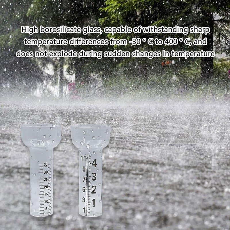 مصباح يدوي رقم 2 - أنبوب قياس المطر الشفاف ذو التدرجات المزدوجة للتتبع الدقيق للطقس - Image 5