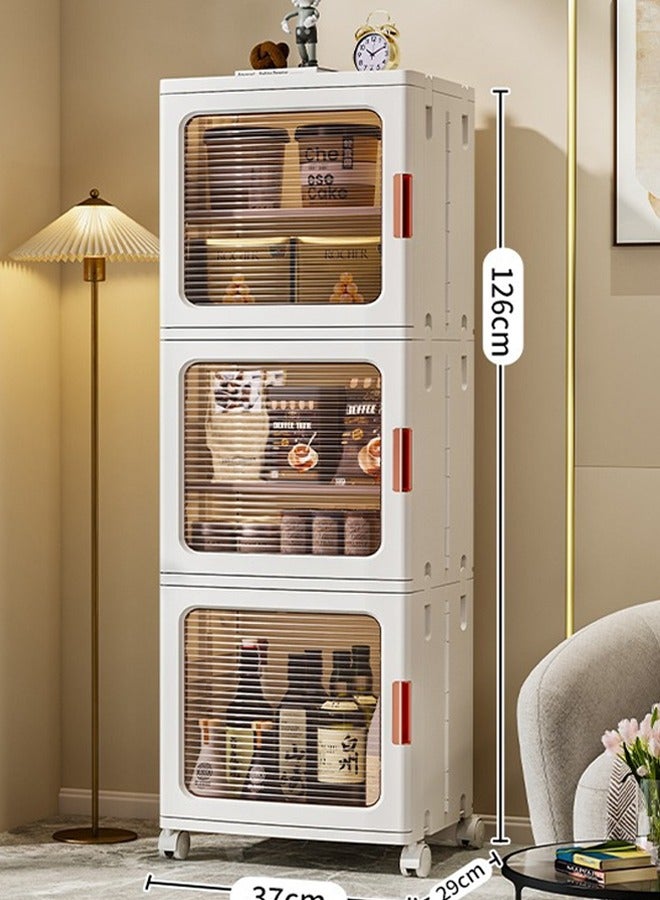 إن كي أكس 3 طبقات غرفة المعيشة المنزلية خزانة قابلة للطي - Image 1