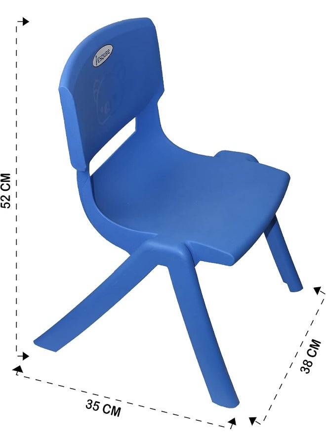 ESQUBE Esqube Baby Chair Kids Plastic School Study Chair Blue Color  - Image 3
