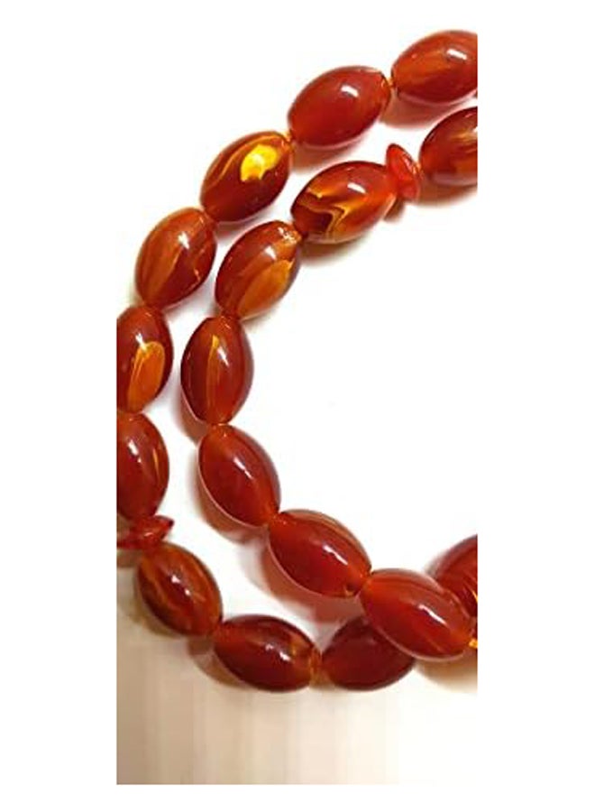 عنبر طبيعي 33 خرزة على شكل زيتوني  - Image 3