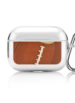 Stylizedd Classic Clear printed Case for Apple AirPods Pro 2nd Generation Thin Transparent Cover [Designed for Apple AirPods Pro 2nd Generation] - Rugby Ball  - Image 1