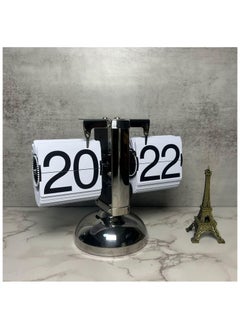 OTTAL Auto Flip Clock Digital Metal Desk Clock Quartz Movement Flip Down Clock European Classic Retro Table Clock Home Office Decor  - Image 3