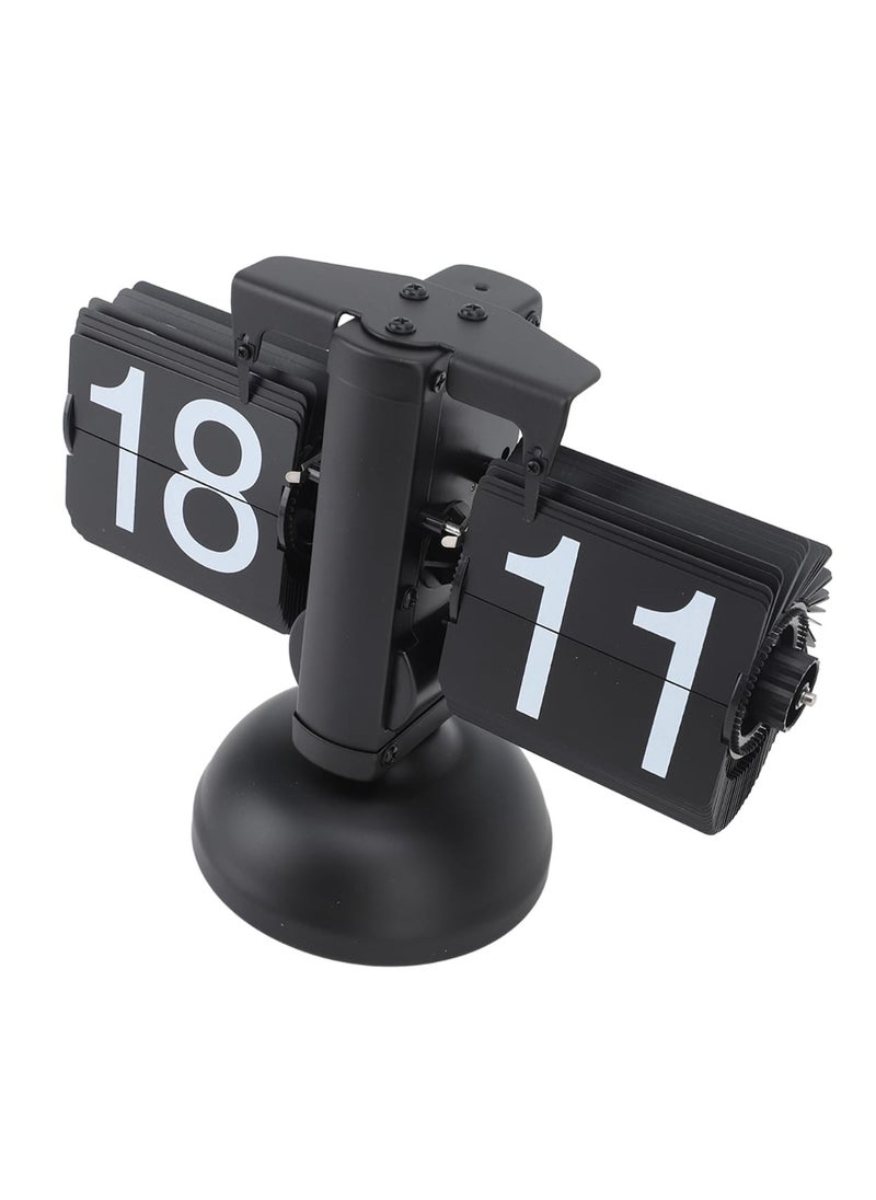 OTTAL - Auto Flip Clock Digital Metal Desk Clock Quartz Movement Flip Down Clock European Classic Retro Table Clock Home Office Decor - Image 1