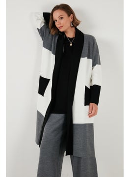 Lela Modest Color Block Long Knitted Cardigan Women's Cardigan 4616172  - Image 5