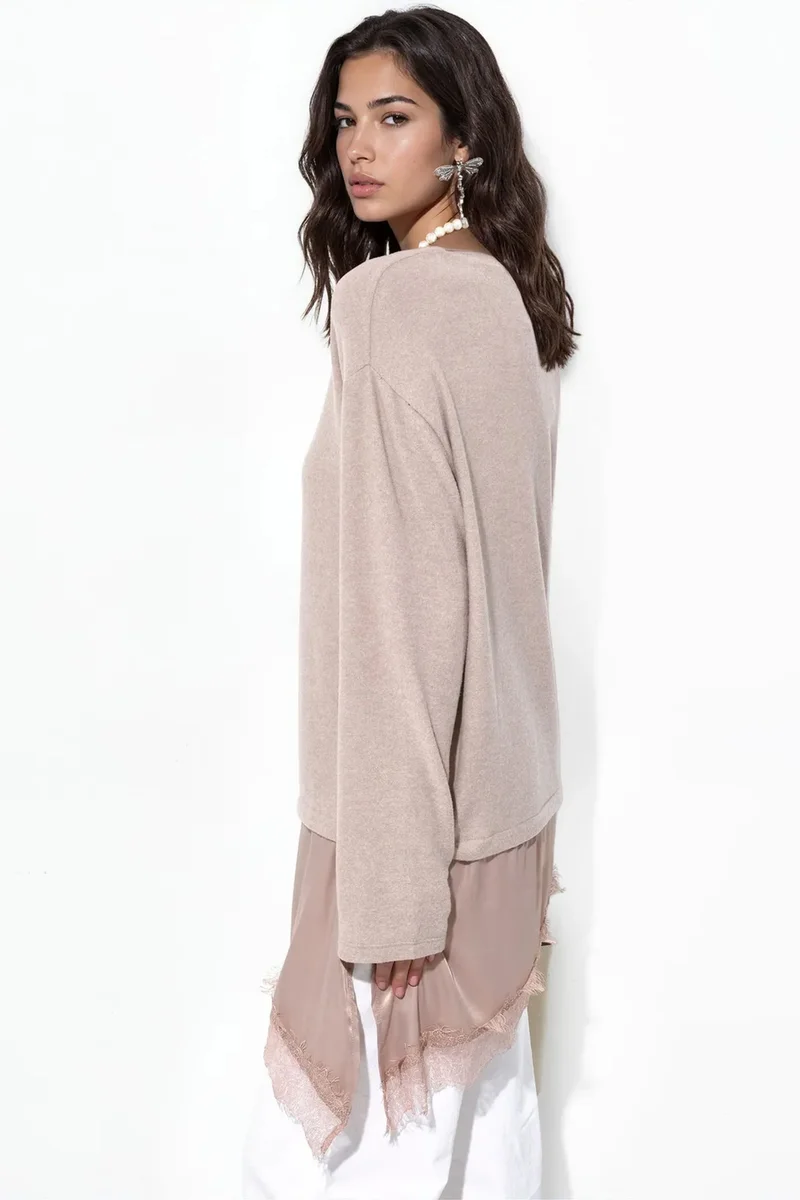 بوسيم BUSEM Women’s Crew Neck Knit Sweater