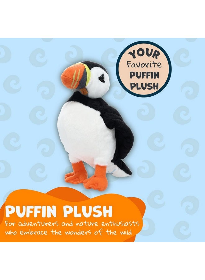 Wishpets 12" Black And White Puffin Plush Toy  - Image 2