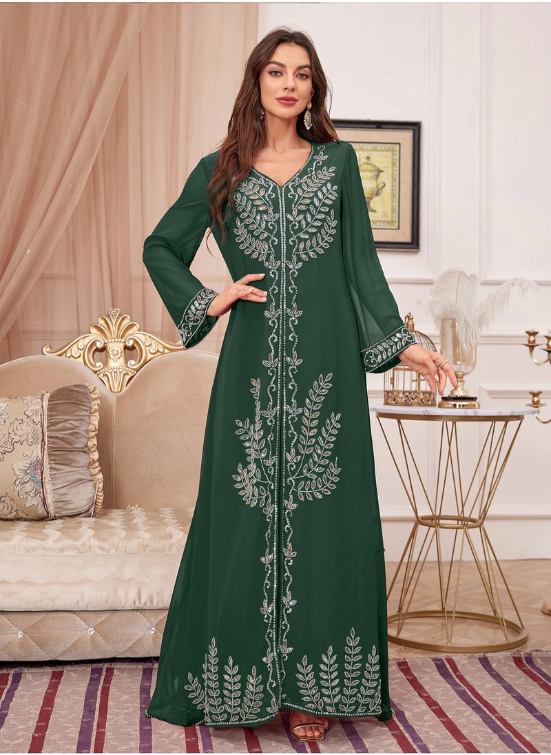 Womens Elegant Long Sleeve Floral Embroidery Kaftan Arabic Tunic Maxi Dress With Cape - pzsku/Z7779178DF00647829605Z/45/_/1741054799/e80d3762-13f0-4e87-9a7b-e37ece1e5b57