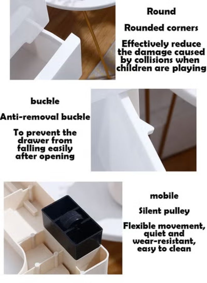 KLNAMAEAAN 5-Layer Thickened Plastic Storage Cabinet with Large Capacity and Drawer Design Stackable Cabinet - Image 3