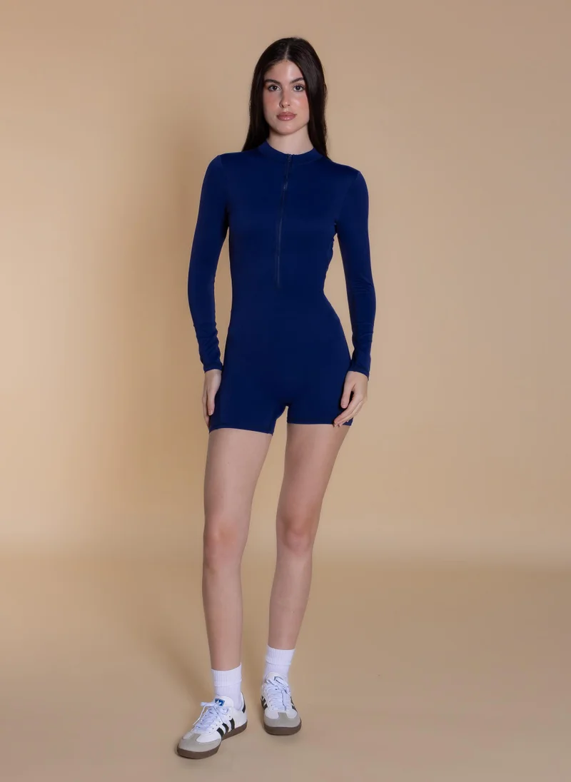 SHAPES SOFT OPEN BACK LONG SLEEVE ROMPER