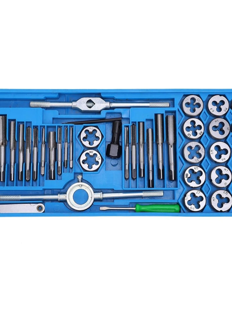 GGOOT 40pcs Metric Tap Die Set Carbon Steel Threading Tool Hand Hardware Supplies for Professionals Amateurs - Image 3