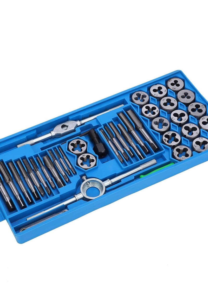GGOOT 40pcs Metric Tap Die Set Carbon Steel Threading Tool Hand Hardware Supplies for Professionals Amateurs - Image 4
