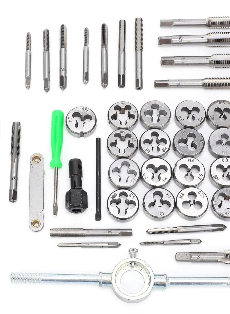 GGOOT 40pcs Metric Tap Die Set Carbon Steel Threading Tool Hand Hardware Supplies for Professionals Amateurs - Image 2