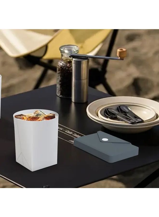 Collapsible Silicone Travel Cup With Storage Case Black For Hot And Cold Drinks - Image 4