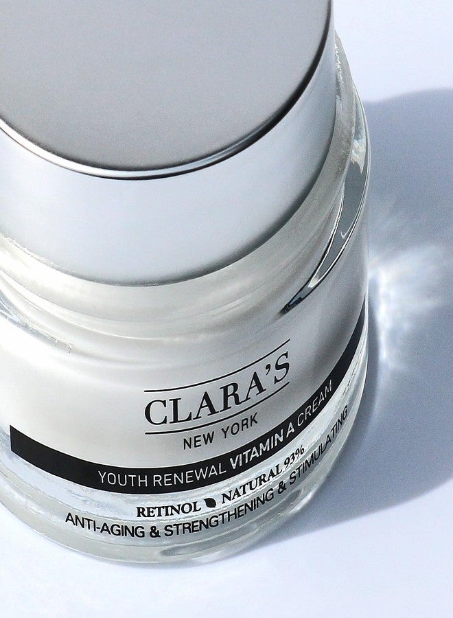 CLARA'S NEW YORK Youth Renewal Retinol (Vitamin A) Facial Cream for Anti-aging, Reducing wrinkles - Rich, Non-sticky, Fast-absorbing Formula, 50ml MADE IN USA - Image 4