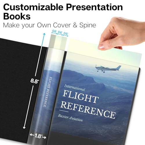 Dunwell Small Presentation Book 5.5x8.5 (2-Pack, Black), 24 Pockets Display 48 Half Size Pages, Plastic Binders with Sleeves, 5.5 x 8.5 Mini Booklets, Acid-Free Poly - Image 4