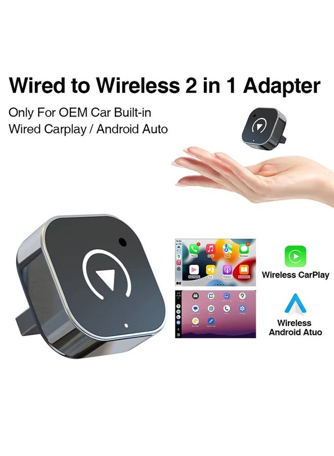 ديقيساند محول لاسلكي لـ CarPlay وAndroid Auto، يُحسّن تجربة استخدام CarPlay السلكي إلى لاسلكي، بتصميم صغير USB للسيارات المزودة بنظام Apple CarPlay سلكي مدمج. سهل الاستخدام، توصيل وتشغيل فوري، اتصال سريع ومستقر. يدعم CarPlay لأجهزة iPhone. - Image 2