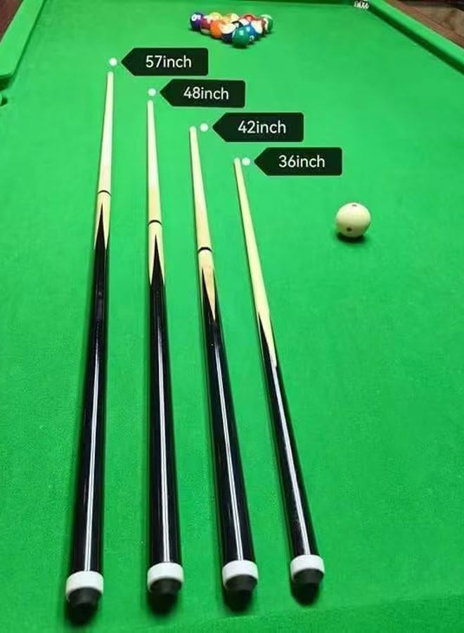 JX Pool Cues New 58 Inch Billiard Cue Sticks 13mm Glue-on Tips Hardwood Wooden Cues Set of 2 - Image 4