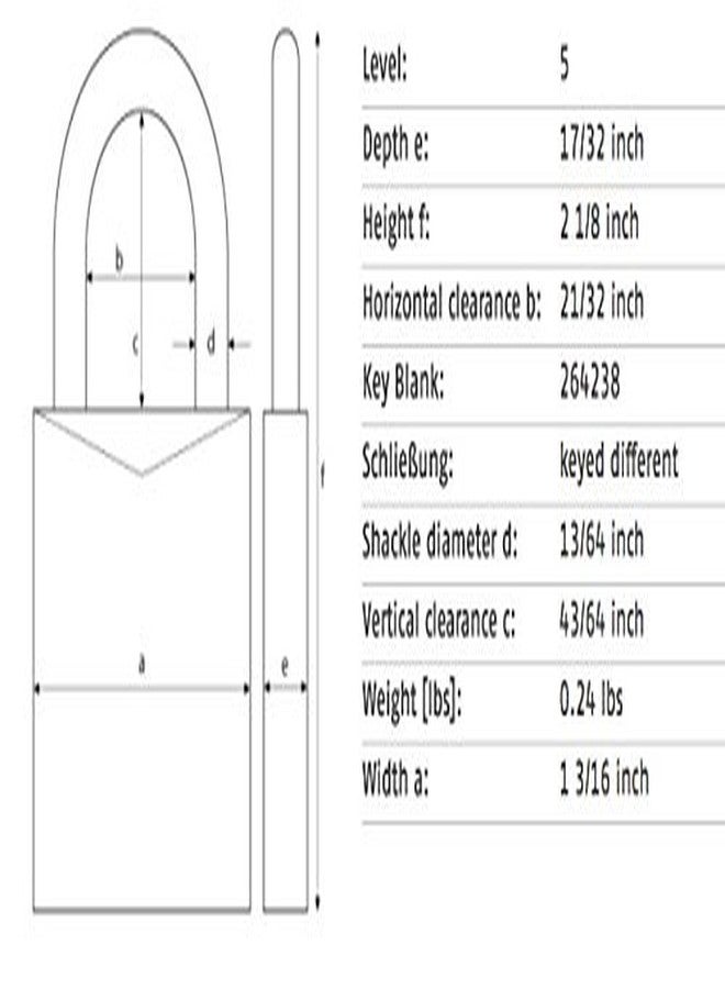 ABUS 75/30 Small Solid Brass Padlock with 2 Keys for Outdoor, School, Gym, 1 9/64in (30mm) Wide, Keyed Different - Image 3