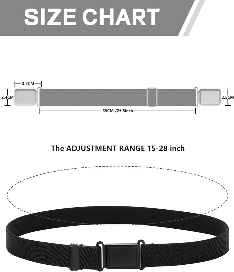 WELROG Kids Adjustable Magnetic Belt for Boys - Girls Elastic Stretch Buckle Belts Toddler - Image 3