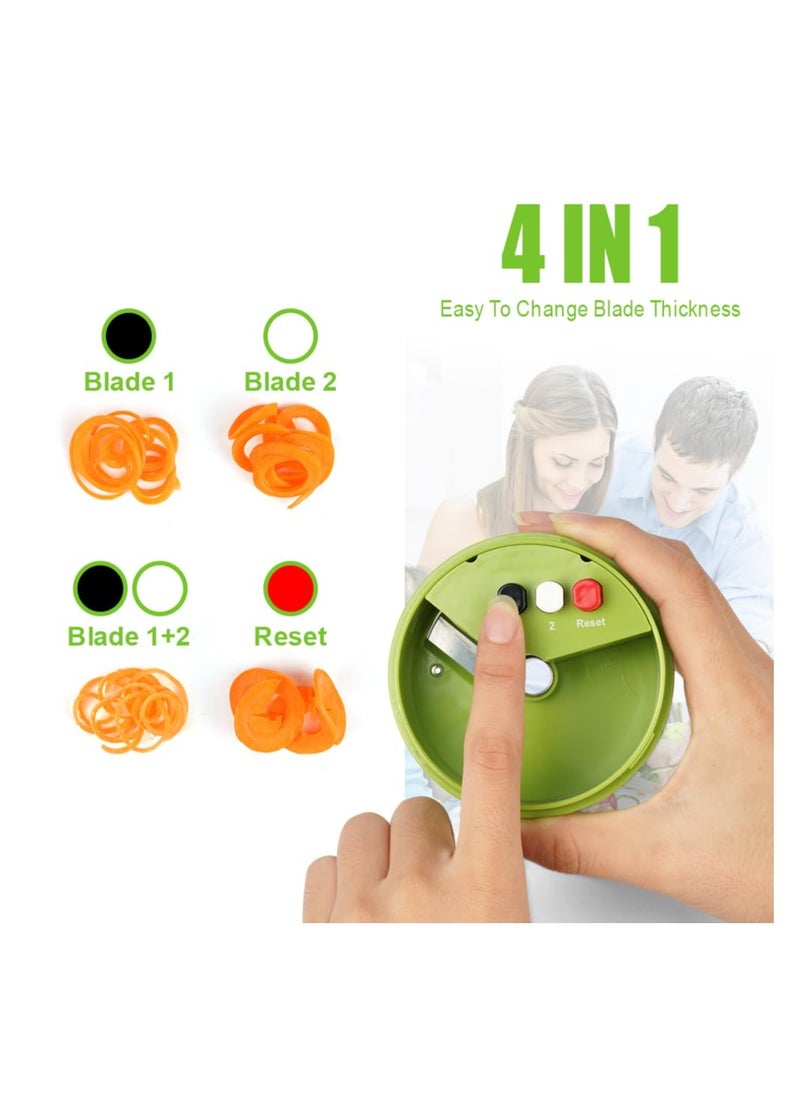 Generic - 4-in-1 Handheld Spiralizer Vegetable Slicer - Adjustable Spiral Cutter for Carrots, Cucumbers, Potatoes, Zucchini, and More - Create Healthy Pasta, Noodles, and Spiral Fries Effortlessly! - Image 1