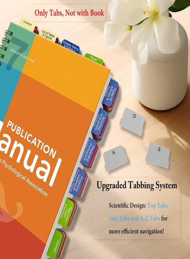 Bcabo Index Tabs for The American Psychological Association 7th Edition Publication Manual(Book Not Included), 72 Book Tabs Plus 8 Blanks, with Page Numbers Sheet & Placement Guide Card - Image 2