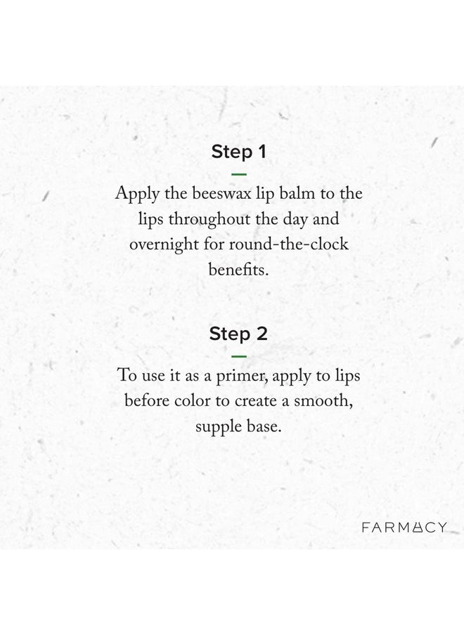 FARMACY - Beeswax Lip Balm - Honey Butter Moisturizing Lip Care + Chapped Lip Treatment - Enriched With Cupuaçu + Cocoa Butters, Proprietary Honey Blend And Vitamin E To Nourish, Soften + Heal (3.4G) - Image 1