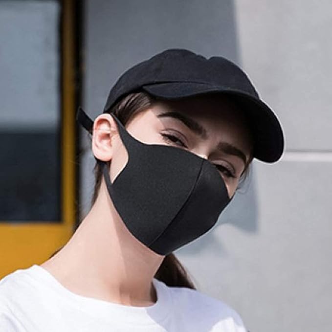 PITRESHWAR � Black Face Mask Covers with Elastic Ear Loop Cover - Image 4