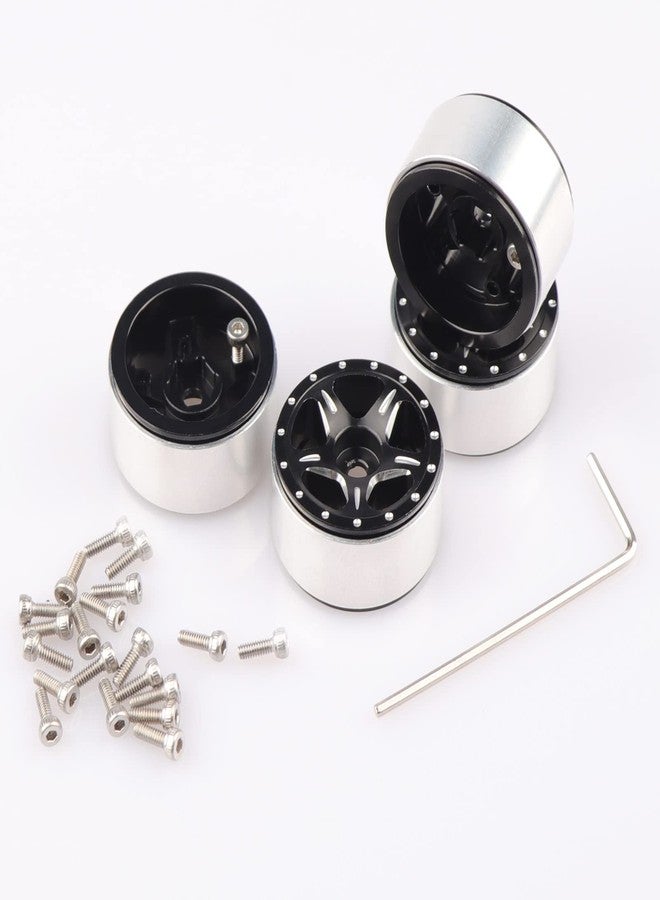 AIMROCK 1.0 Beadlock Wheels w/Brass 7mm Hex Wheel Hubs for Axial SCX24 FCX24 TRX4M 1/24 1/18 RC Crawler Upgrade Parts (Type 2) - Image 3