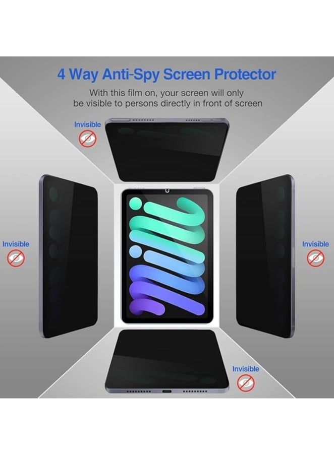 【1 Pack】 Privacy Screen Protector for iPad Mini 7 8.3 inch (A17 Pro, 2024, 7th Generation),360° Anti-Spy Tempered Glass Screen Protector Scratch Resistant,Anti-Fingerprint - Image 2