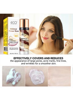 ECO Three-in-one primer for makeup application, concealer, invisible pores, no powder sticking, moisturizing, brightens skin tone  - Image 3